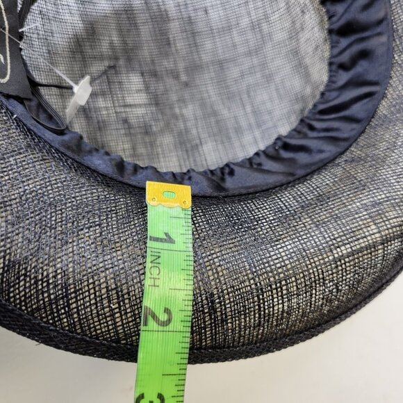 Black and Cream Dress Hat Sinamay Church Hat Adjustable Hat Kentucky Derby Hat - Picture 13 of 16